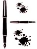 Stylo plume et tâches 12x10