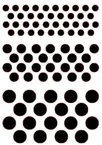 Pois 3 tailles décalés 15x22