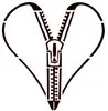 Coeur zip 14x14cm