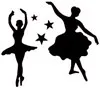 Danseuses étoiles 19x17cm