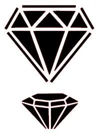 Diamant 15 x11 cm