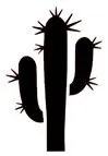 Pochoir Cactus 15x8cm