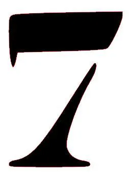 Chiffre Factory 7 de 8cm