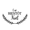 pochoir "Bientôt Noel" 20x10cm