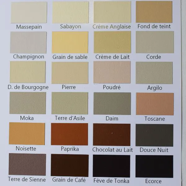 Nuancier beige et marron peint à la main