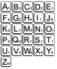 pochoir alphabet scrabble complet carré 5cm