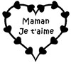 Maman je t'aime 16x18cm